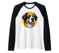 Friendly Saint Bernard - Portrait de Chien Géant Doux Manche Raglan