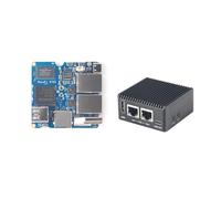 FriendlyElec NanoPi R76S Mini routeur répéteur, LPDDR5 RAM 32 Go eMMC 6 TOPS NPU, RK3576 SoC avec modèle Al, double port Ethernet 2,5 G pour IoT NAS Smart Gateway (kit standard, LPDDR4X 4 Go)
