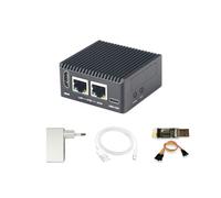 FriendlyElec NanoPi R76S Mini routeur répéteur, LPDDR5 RAM 32 Go eMMC 6TOPS NPU, RK3576 SoC avec modèle Al, double port Ethernet 2,5 G pour IoT NAS Smart Gateway (Power Supply Kit,LPDDR5 16 Go)
