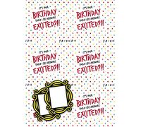 Friends 2 Feuilles 2 Étiquettes Papier Cadeau pour Anniversaire