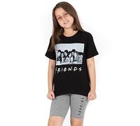 FRIENDS Amis Pyjamas Filles Enfants t-Shirt avec Shorts de vélo Loungewear