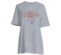 Friends « Central Park Lines Logo » WOFRIENBT010 Long T-Shirt Femme, Bleu Crème, Taille L