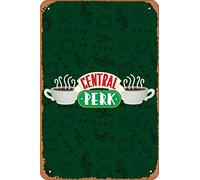Friends Central Perk Plaque en métal humoristique style bande dessinée cinéma théâtre rétro pour cuisine, restaurant, bar, pub, boutique, bureau, café, garage, ferme de campagne - 20,3 x 30,5 cm
