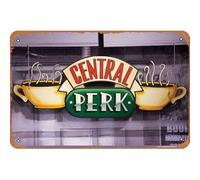 Friends - Central Perk - Plaque en métal nostalgique pour cuisine, restaurant, bar, pub, boutique, bureau, café, garage, ferme - 20,3 x 30,5 cm