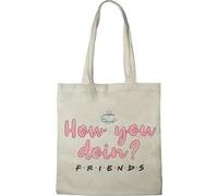 FRIENDS TOTE BAG HOW YOU DOING ?», REFERENCE : BWFRIENBB005, ECRU, 38 X 40 CM