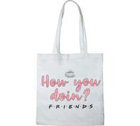 FRIENDS TOTE BAG HOW YOU DOING ?», REFERENCE : BWFRIENBB005, BLANC, 38 X 40 CM