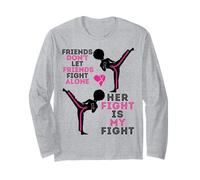 Friends Don't Let Fight Breast Cancer Pink Melanin Women Manche Longue