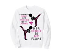 Friends Don't Let Fight Breast Cancer Pink Melanin Women Sweatshirt