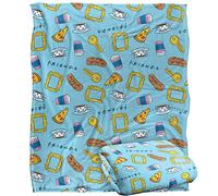 Friends Food Pattern Plaid Ultra Doux au Toucher Soyeux - 152 x 127 cm