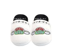 FRIENDS Groovy Chaussons pour femme Série télévisée Central Perk Taille 38-40, blanc, 5/7 UK