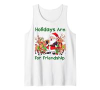 Friends Holidays are for Friendship Père Noël Renne Amusant Débardeur