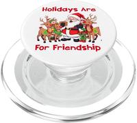 Friends Holidays are for Friendship Père Noël Renne Amusant PopSockets PopGrip pour MagSafe