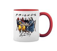 Friends horror movies by stephen king Blanc tasse à café avec Red Rim et poignée Mug