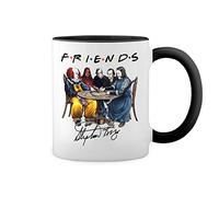 Friends horror movies by stephen king Blanc tasse de café avec jante noire et poignée Mug