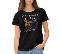 Friends Horror Movies Inspired by Stephen King Characters Anime T-Shirt Femme Noir Size M