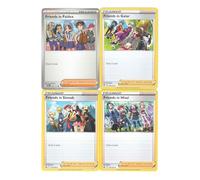 Friends in Paldea Hisui Galar Sinnoh - Carte Pokémon Dresseur - Lot de 4 Cartes - 109/131 - Évolutions prismatiques Couronne Zénith