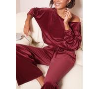 Friends Like These Friends Like These Berry Red Velour Batwing Pyjama Set
