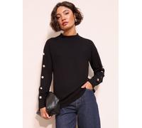 Friends Like These Friends Like These Black Button Detail Knit Tunic
