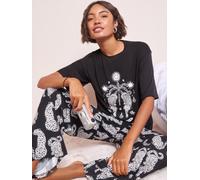 Friends Like These Friends Like These Black Cheetah Print Pyjamas Set