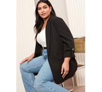 Friends Like These Friends Like These Black Curve Edge to Edge Tailored Sleeve Detail Blazer