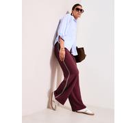 Friends Like These Friends Like These Burgundy Red Crochet Petite Pull On Side Stripe Trousers