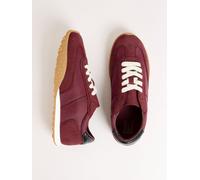 Friends Like These Friends Like These Burgundy Red Slim Lace Up Retro Runner Sports Trainers