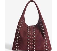 Friends Like These Friends Like These Burgundy Red Studded Slouchy Tote Bag