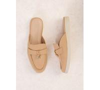 Friends Like These Friends Like These Camel Standard Fit Tassle Trim White Outsole Smart Mule Loafers Camel EU 36 (UK 3)