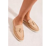 Friends Like These Friends Like These Camel Standard Fit Tassle Trim White Outsole Smart Mule Loafers Camel EU 37 (UK 4)