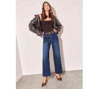 Friends Like These Friends Like These Dark Wash Petite Wide Leg Cropped Jeans