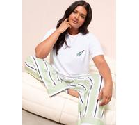 Friends Like These Friends Like These Green Curve Stripe Martini Short Sleeve Pyjamas