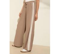 Friends Like These Friends Like These Mocha Stripe Crinkle Jersey Wide Leg Trousers