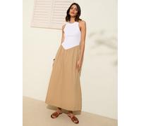 Friends Like These Friends Like These Natural Drop Waist 2 in 1 Midi Dress Natural 14