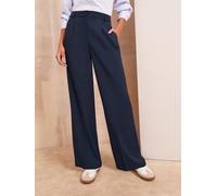 Friends Like These Friends Like These Navy Blue Premium Elastic Back Tailored Wide Leg Trousers