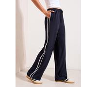 Friends Like These Friends Like These Navy Crochet Petite Pull On Side Stripe Trousers