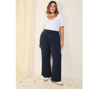 Friends Like These Friends Like These Navy Curve Jersey Wide Leg Trousers