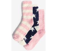 Friends Like These Friends Like These Pink and Navy Star Cosy Slipper Socks 3 Pack