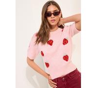 Friends Like These Friends Like These Pink Strawberry Knit Top