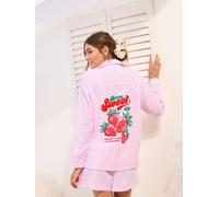 Friends Like These Friends Like These Pink Strawberry Stripe Long Sleeve Pyjamas