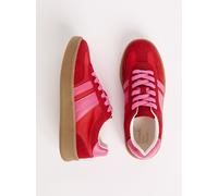 Friends Like These Friends Like These Red Pink Standard Fit Lace Up Retro Gumsole Sports Trainers