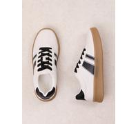 Friends Like These Friends Like These White/Black Standard Fit Lace Up Retro Gumsole Sports Trainers