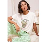 Friends Like These Friends Like These White/Green Gingham Short Sleeve Pyjamas