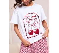Friends Like These Friends Like These White/Red Gingham Short Sleeve Pyjamas