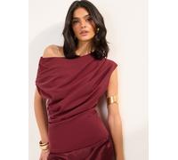 Friends Like These Friends Like These Wine Red Draped Off The Shoulder Top
