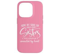 Friends Side by Side Miles Apart Sisters Connected by Heart Coque pour iPhone 14 Pro