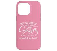 Friends Side by Side Miles Apart Sisters Connected by Heart Coque pour iPhone 14 Pro Max
