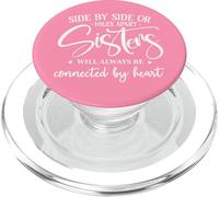 Friends Side by Side Miles Apart Sisters Connected by Heart PopSockets PopGrip pour MagSafe