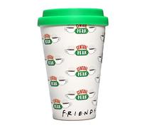 Friends Tasse de voyage - 400 ml - Central Perk - RPET - Tasse de voyage réutilisable pour boissons chaudes - Tasse à café avec couvercle