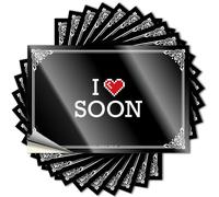 Friends Tattoo Autocollant mural durable avec inscription « I Love Soon » pour joueurs (6 x 9 cm)