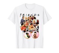 Friends: Television Series T-Shirt Blanc Unisex-Adultes Small Classic Manche courte Col en forme de trou de serrure Coupe classique Coton 100%